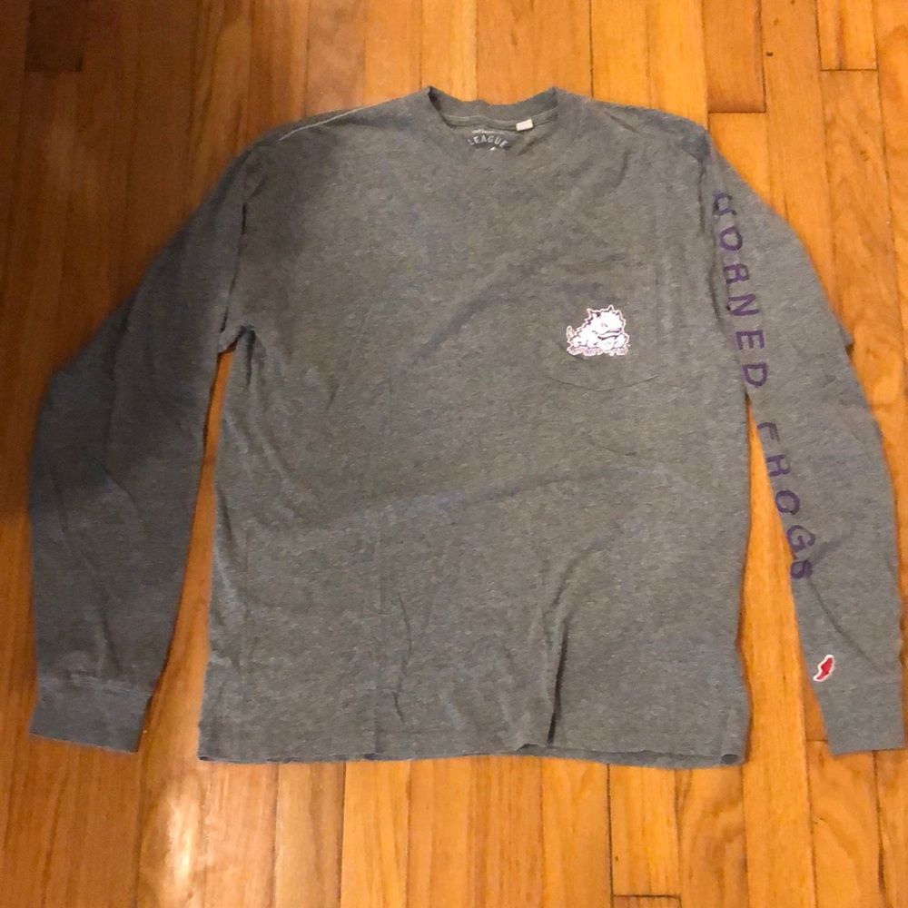 Gray TCU long sleeve shirt